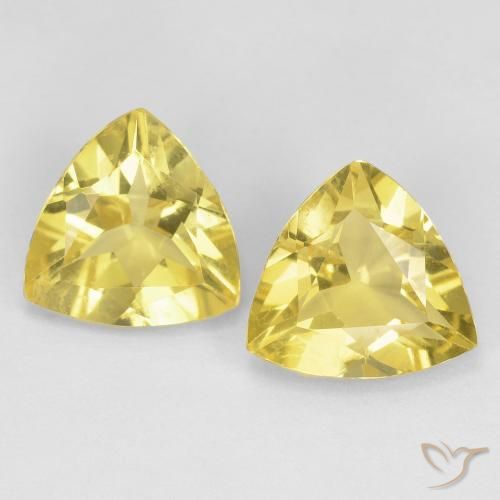 2.62ctw Natural Amarillo pálido Berilo, Trillón, VVS