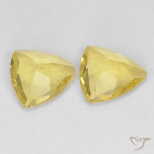 Gemas de Berilo Amarillo claro natural de 1.52 ct, Trillón, VS