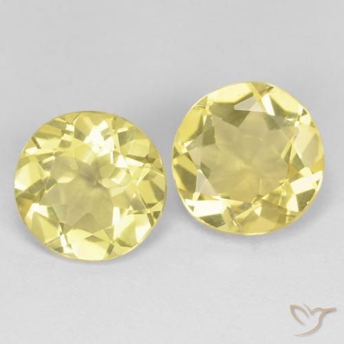 Gemas de Berilo Amarillo abejorro natural de 3.15 ct, Redondo, VVS