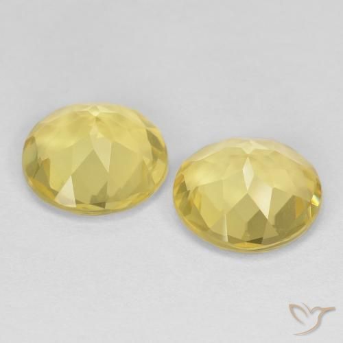 Gemas de Berilo Amarillo abejorro natural de 3.15 ct, Redondo, VVS