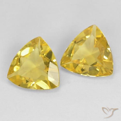 Gemas de Berilo Amarillo medio natural de 2.30 ct, Trillón, VVS-VS