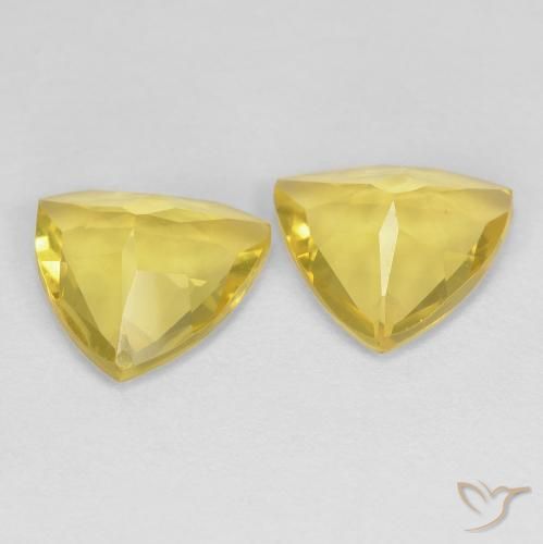 Gemas de Berilo Amarillo medio natural de 2.30 ct, Trillón, VVS-VS