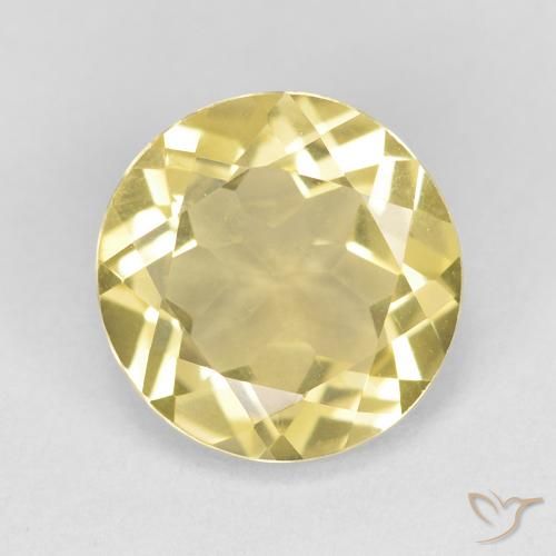 1.65ct Natural Amarillo dijón muy claro Berilo, Redondo, VVS