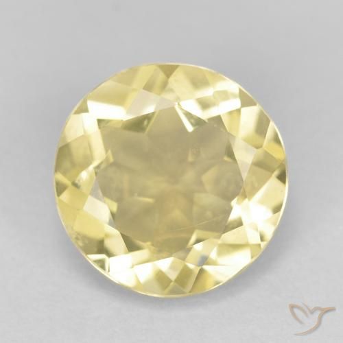1.72ct Natural Amarillo dijón muy claro Berilo, Redondo, VVS