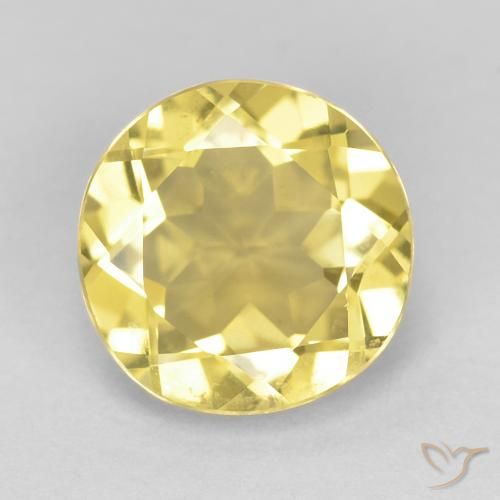 1.74ct Natural Amarillo toscana Berilo, Redondo, VVS