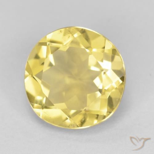 Berilo Amarillo toscana natural de 1.74 ct, Redondo, VVS