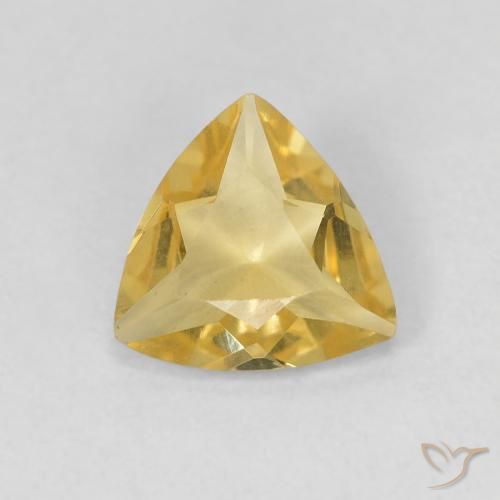 0.82ct Natural Amarillo terroso Berilo, Trillón, VVS