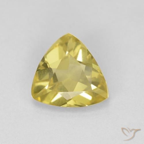0.91ct Natural Amarillo medio Berilo, Trillón, VVS