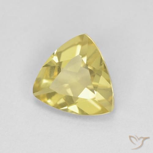 Berilo Amarillo medio natural de 0.91 ct, Trillón, VVS
