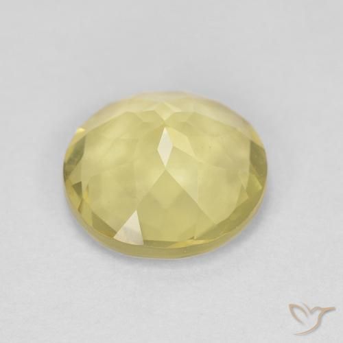 Berilo Amarillo medio natural de 1.65 ct, Redondo, VVS