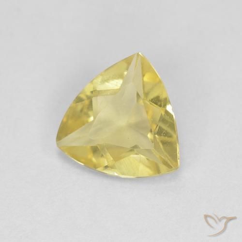 Berilo Amarillo medio natural de 0.73 ct, Trillón, VVS