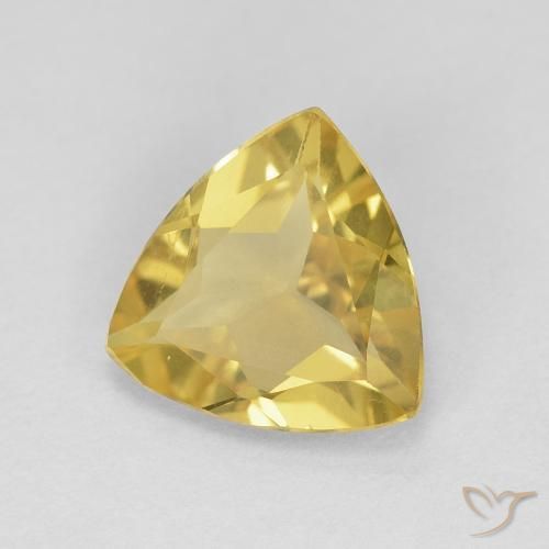 Berilo Amarillo vivo natural de 1.22 ct, Trillón, VVS