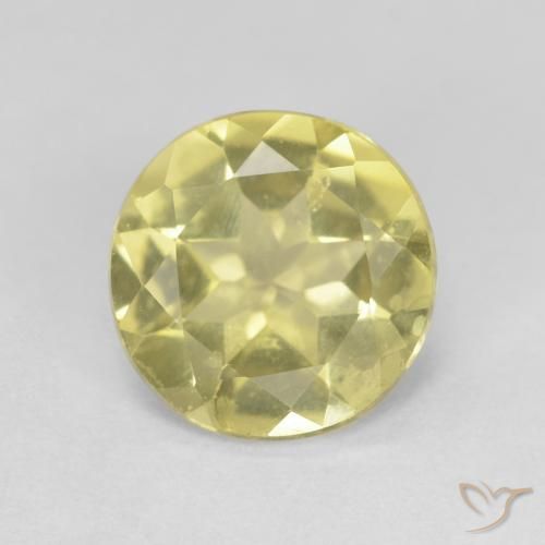 1.48ct Natural Amarillo piña claro Berilo, Redondo, VVS