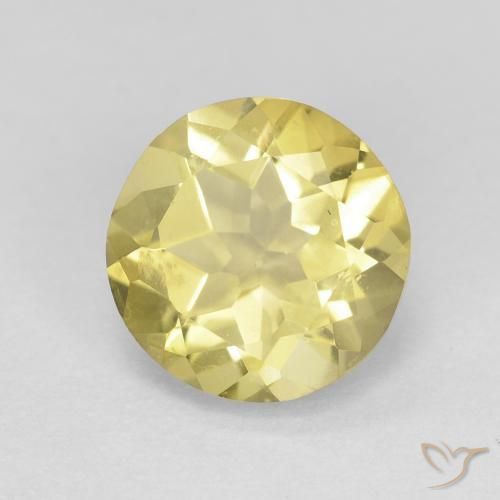 1.72ct Natural Amarillo dijón muy claro Berilo, Redondo, VVS