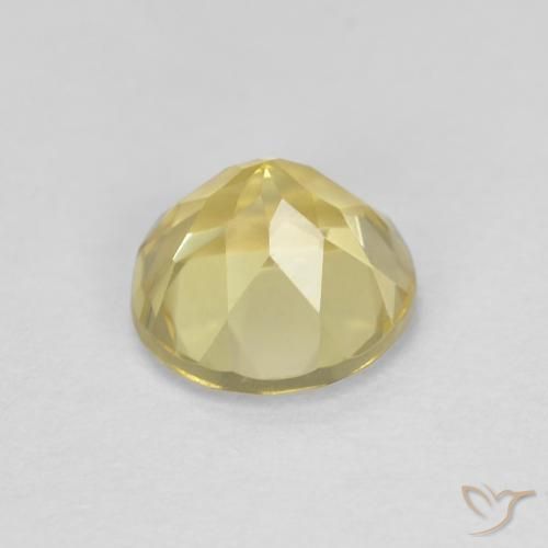 Berilo Amarillo claro natural de 1.35 ct, Redondo, VVS