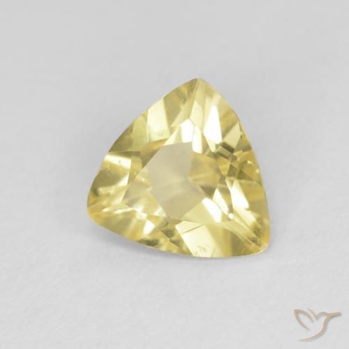 Berilo Medium Light-Yellow natural de 0.88 ct, Trillón, VVS