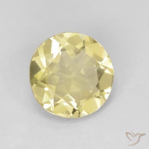 Berilo Amarillo laguna claro natural de 1.45 ct, Redondo, VVS
