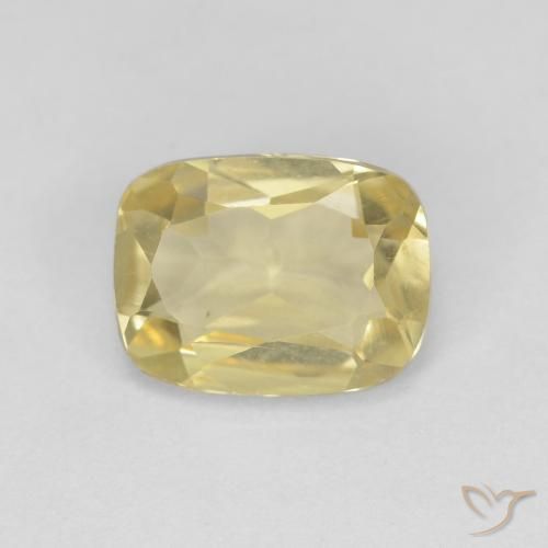 1.25ct Natural Dorado claro Berilo, Forma Cojín, VVS