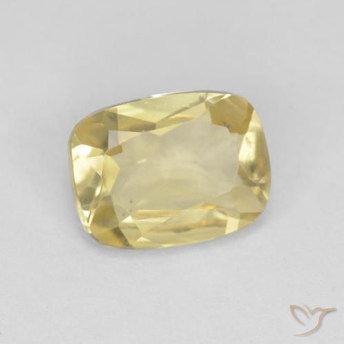 Berilo Dorado claro natural de 1.25 ct, Forma Cojín, VVS