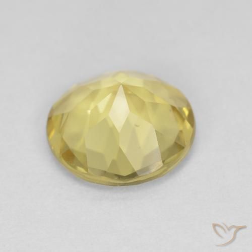 Berilo Amarillo terroso natural de 1.48 ct, Redondo, VVS