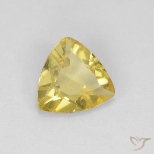 Berilo Amarillo medio natural de 0.87 ct, Trillón, VVS