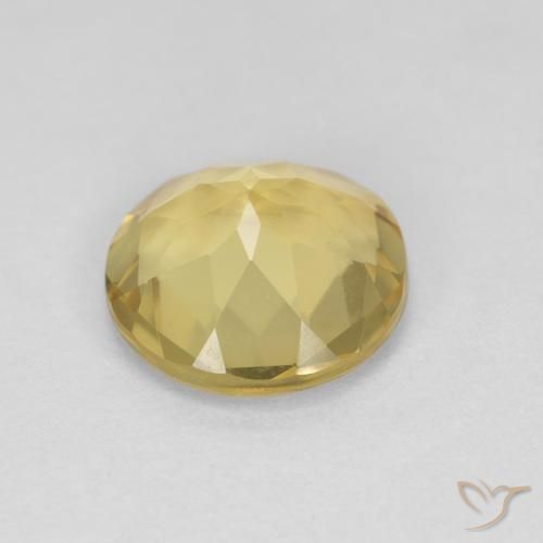 Berilo Amarillo suave natural de 1.43 ct, Redondo, VVS