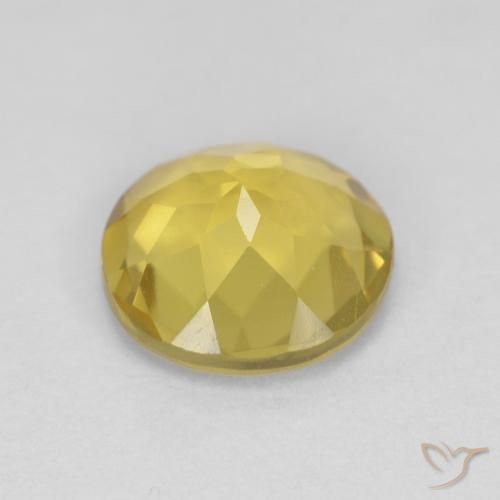 Berilo Dorado amarillento natural de 1.65 ct, Redondo, VVS
