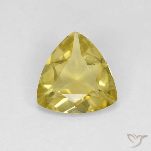 0.88ct Natural Medium Light-Yellow Berilo, Trillón, VVS