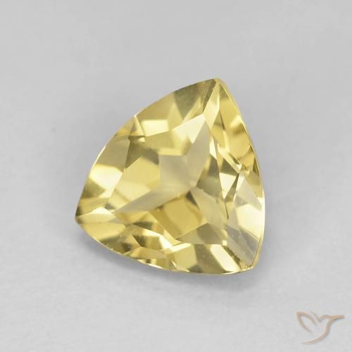 Berilo Amarillo-dorado claro natural de 1.32 ct, Trillón, VVS