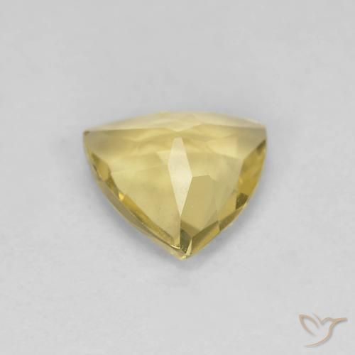 Berilo Dorado claro natural de 0.82 ct, Trillón, VVS