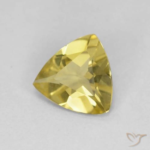 Berilo Amarillo-dorado claro natural de 0.81 ct, Trillón, VVS