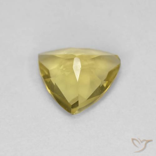 Berilo Amarillo-dorado claro natural de 0.81 ct, Trillón, VVS