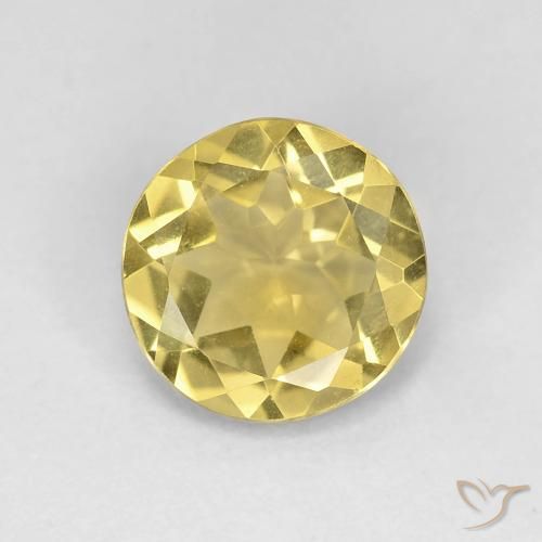 1.60ct Natural Medium Light-Yellow Berilo, Redondo, VVS