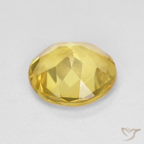 Berilo Amarillo pálido natural de 1.47 ct, Redondo, VVS