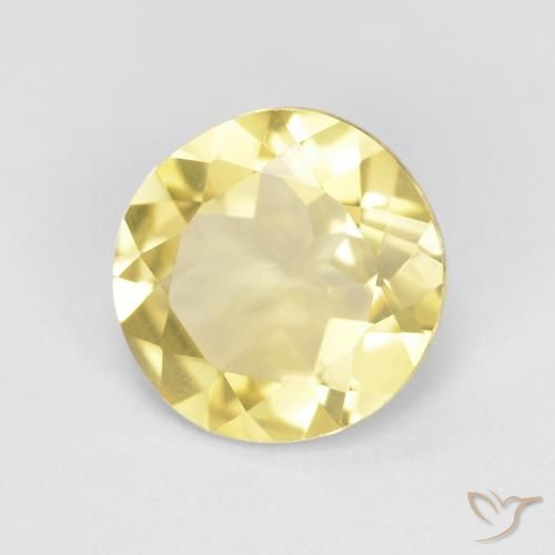 Berilo Amarillo claro natural de 1.50 ct, Redondo, VVS