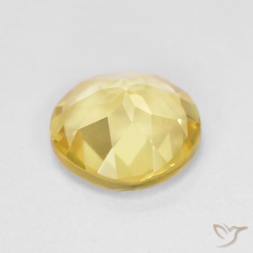 Berilo Amarillo claro natural de 1.50 ct, Redondo, VVS
