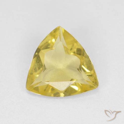 0.89ct Natural Amarillo cálido Berilo, Trillón, VVS-VS