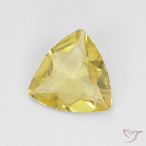 Berilo Amarillo cálido natural de 0.89 ct, Trillón, VVS-VS