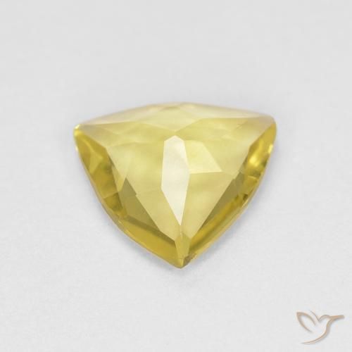 Berilo Amarillo cálido natural de 0.89 ct, Trillón, VVS-VS