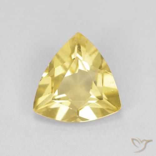 0.76ct Natural Amarillo suave Berilo, Trillón, VVS-VS