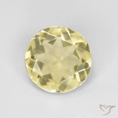 1.45ct Natural Amarillo dijón muy claro Berilo, Redondo, VVS