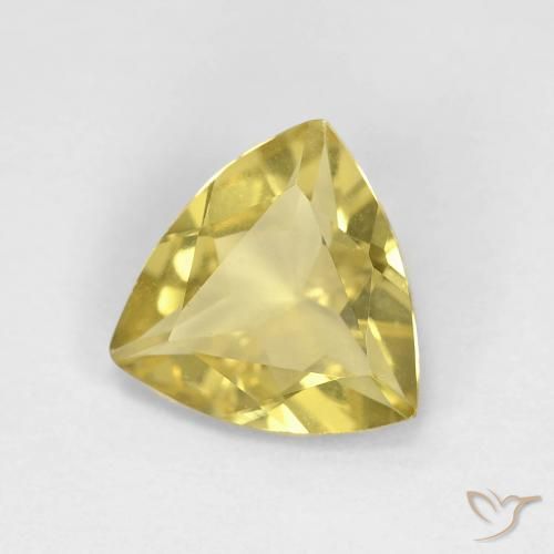 Berilo Amarillo-dorado claro natural de 1.21 ct, Trillón, VVS
