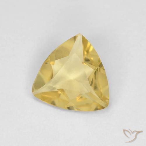Berilo Dorado claro natural de 0.65 ct, Trillón, VVS