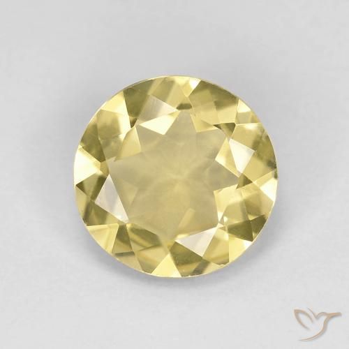 1.53ct Natural Dorado claro Berilo, Redondo, VVS