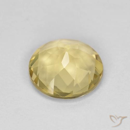 Berilo Dorado claro natural de 1.53 ct, Redondo, VVS