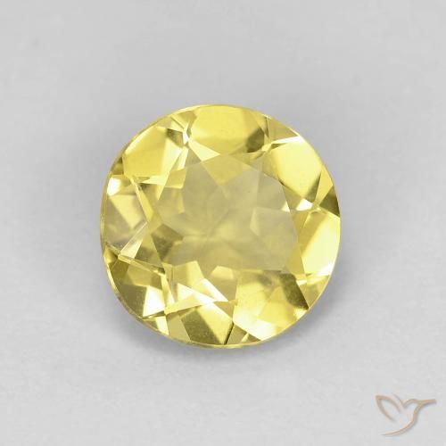 Berilo Amarillo claro natural de 1.34 ct, Redondo, VVS
