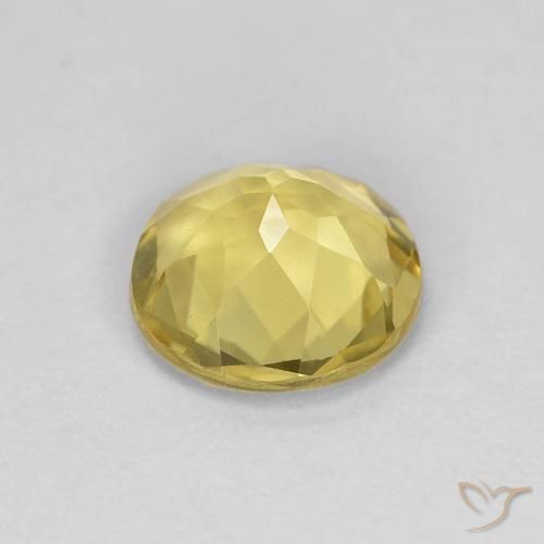 Berilo Amarillo claro natural de 1.34 ct, Redondo, VVS