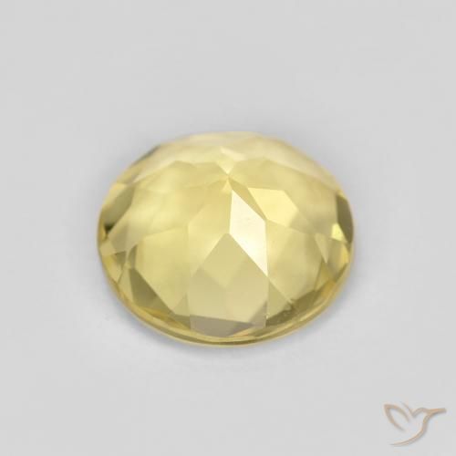 Berilo Amarillo claro natural de 1.53 ct, Redondo, VVS