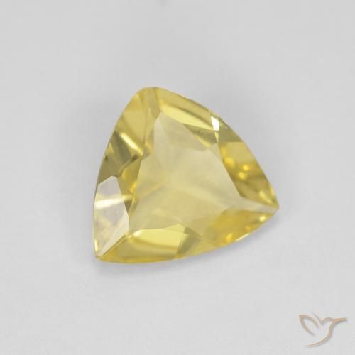 Berilo Amarillo-dorado claro natural de 0.98 ct, Trillón, VVS