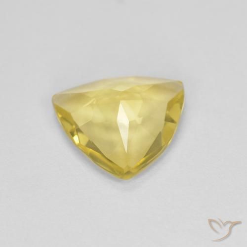 Berilo Amarillo-dorado claro natural de 0.98 ct, Trillón, VVS